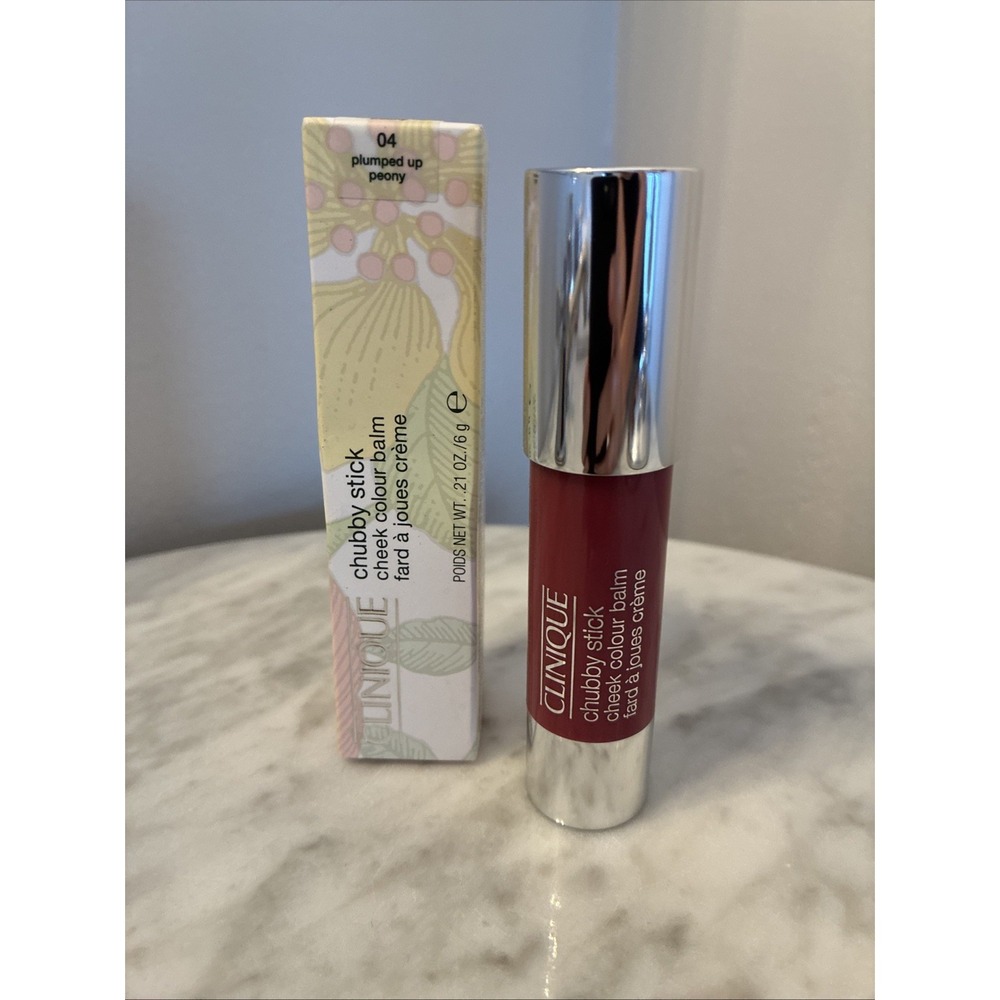 Clinique Chubby Stick Cheek Color Balm 04 Plumped Up Peony Full Size New in box